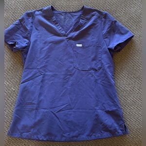 Figs Aubergine Purple Scrub Top